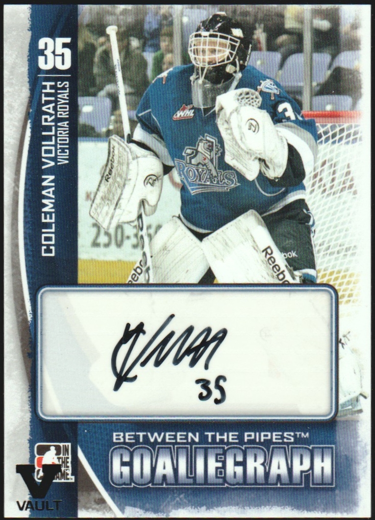 2013-14 Between the Pipes Autographs #ACV Coleman Vollrath VAULT (image for) 2013-14 Between the Pipes Autographs #ACV Coleman Vollrath VAULT