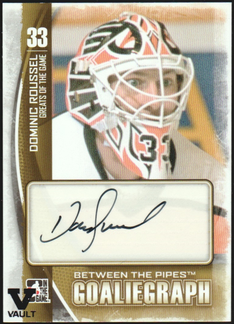 2013-14 Between the Pipes Autographs #ADR Dominic Roussel VAULT (image for) 2013-14 Between the Pipes Autographs #ADR Dominic Roussel VAULT