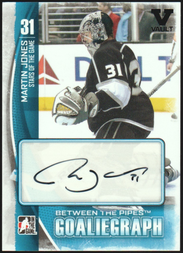 2013-14 Between the Pipes Autographs #AMJ Martin Jones VAULT (image for) 2013-14 Between the Pipes Autographs #AMJ Martin Jones VAULT