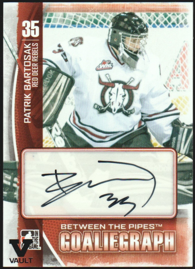 2013-14 Between the Pipes Autographs #APB Patrik Bartosak VAULT (image for) 2013-14 Between the Pipes Autographs #APB Patrik Bartosak VAULT