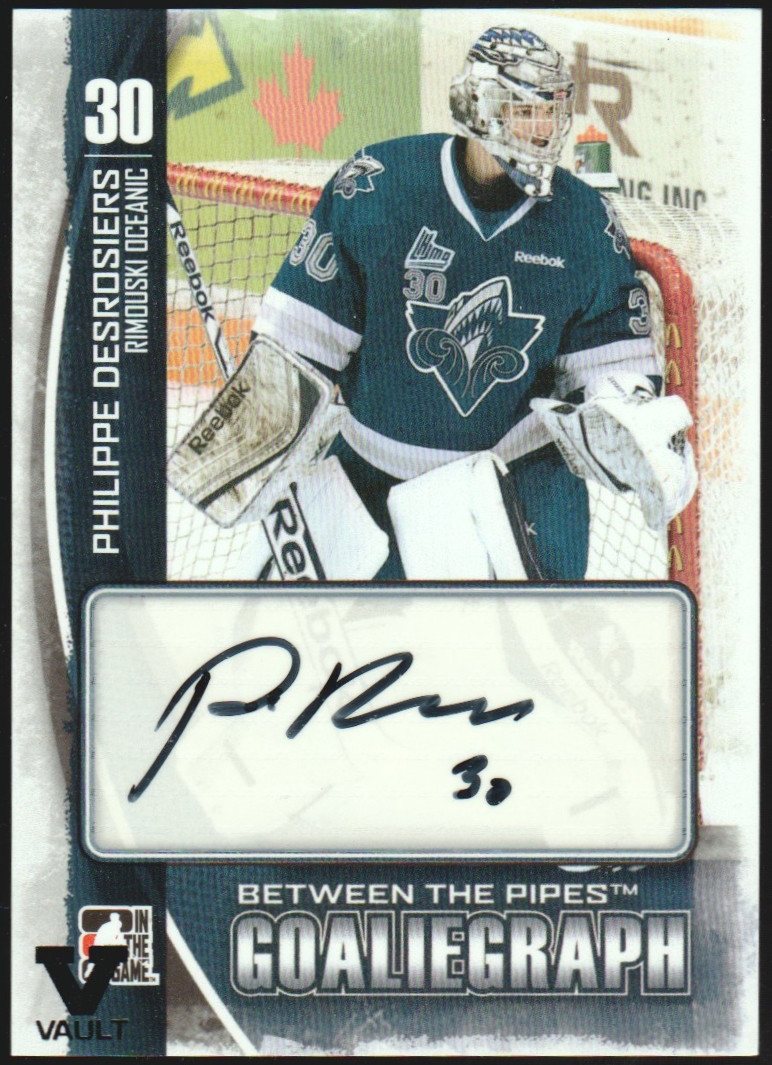 2013-14 Between the Pipes Autographs #APD Philippe Desrosiers (image for) 2013-14 Between the Pipes Autographs #APD Philippe Desrosiers