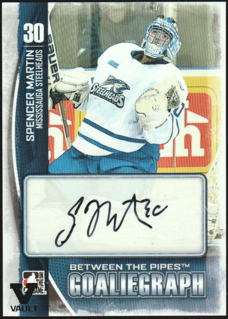 2013-14 Between the Pipes Autographs #ASMA Spencer Martin Vault (image for) 2013-14 Between the Pipes Autographs #ASMA Spencer Martin Vault