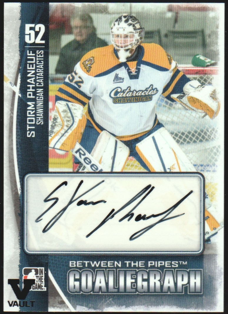 2013-14 Between the Pipes Autographs #ASP Storm Phaneuf Vault (image for) 2013-14 Between the Pipes Autographs #ASP Storm Phaneuf Vault