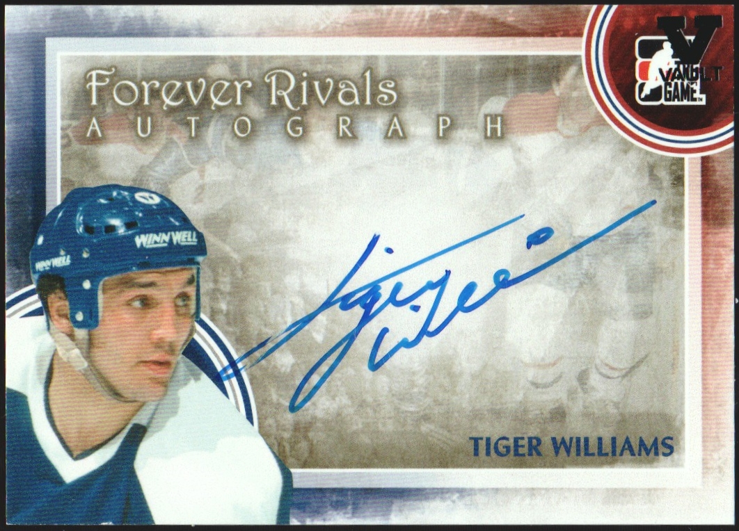 2012-13 ITG Forever Rivals Autographs #ATW Tiger Williams VAULT (image for) 2012-13 ITG Forever Rivals Autographs #ATW Tiger Williams VAULT