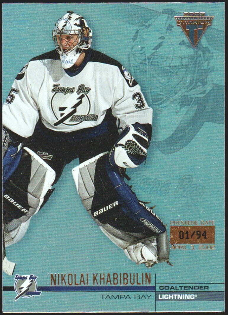 2001-02 Titanium Premiere Date #125 Nikolai Khabibulin 01/94 (image for) 2001-02 Titanium Premiere Date #125 Nikolai Khabibulin 01/94