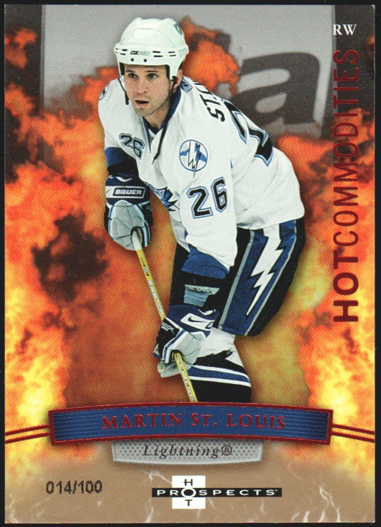 (image for) 2007-08 Hot Prospects Red Hot #134 Martin St. Louis 14/100