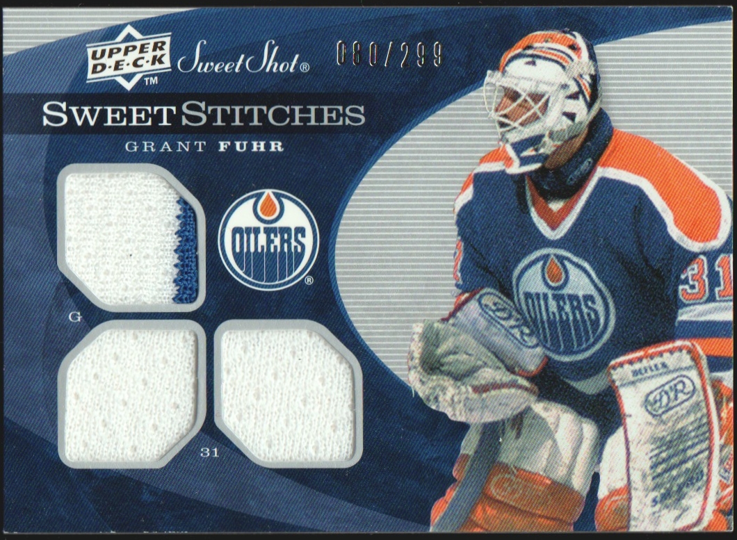 (image for) 2007-08 Sweet Shot Sweet Stitches Triples #SSTGF Grant Fuhr