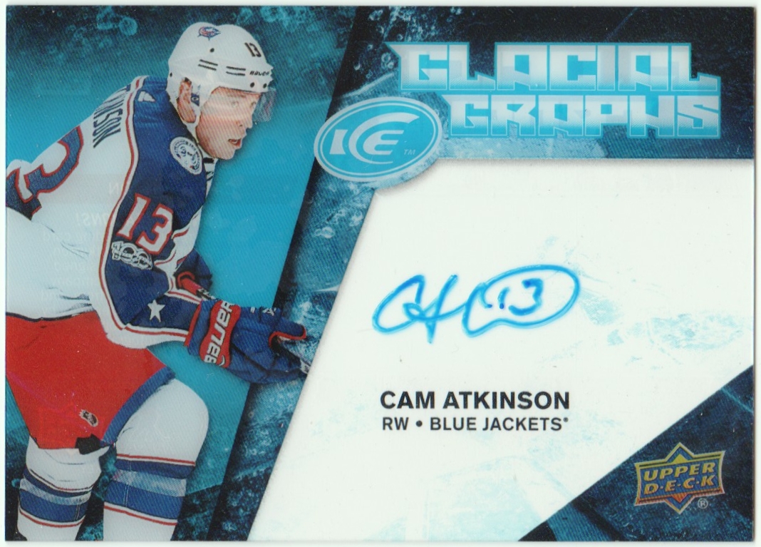 2017-18 Upper Deck Ice Glacial Graphs #GGCA Cam Atkinson AUTO (image for) 2017-18 Upper Deck Ice Glacial Graphs #GGCA Cam Atkinson AUTO