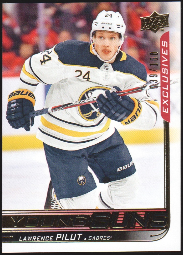 (image for) 2018-19 Upper Deck Exclusives #518 Lawrence Pilut YG 39/100
