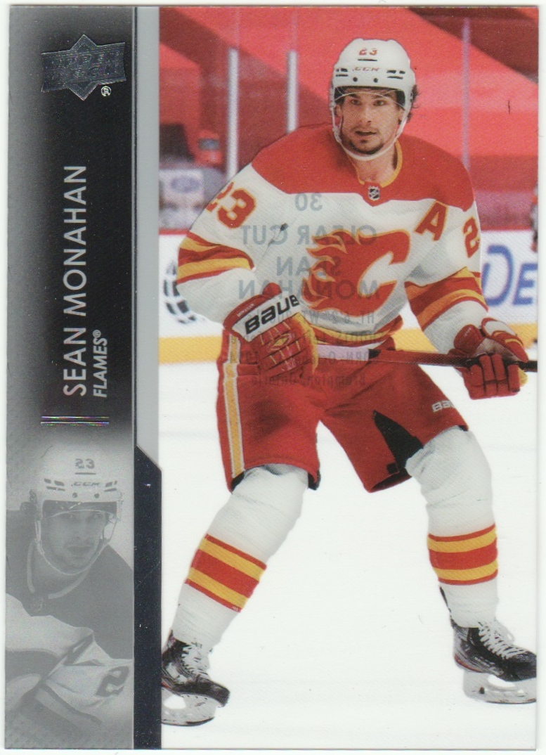 2021-22 Upper Deck Clear Cut #30 Sean Monahan (image for) 2021-22 Upper Deck Clear Cut #30 Sean Monahan