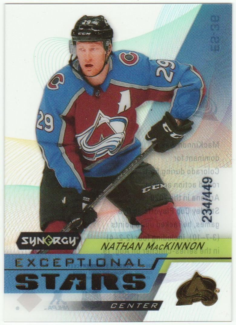 (image for) 2020-21 Synergy Exceptional Stars Gold #ES36 Nathan MacKinnon