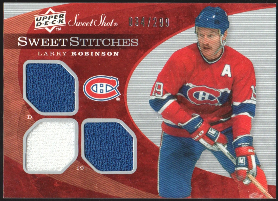 (image for) 2007-08 Sweet Shot Sweet Stitches Triples #SSTLR Larry Robinson