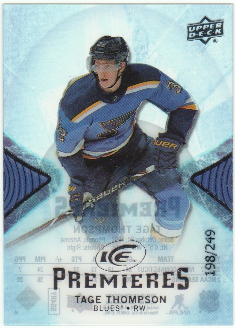 (image for) 2017-18 Upper Deck Ice #179 Tage Thompson 198/249 RC