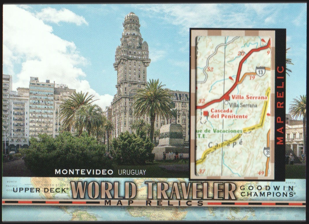 2021 UD Goodwin Champions World Traveler Map Relics - Montevideo (image for) 2021 UD Goodwin Champions World Traveler Map Relics - Montevideo