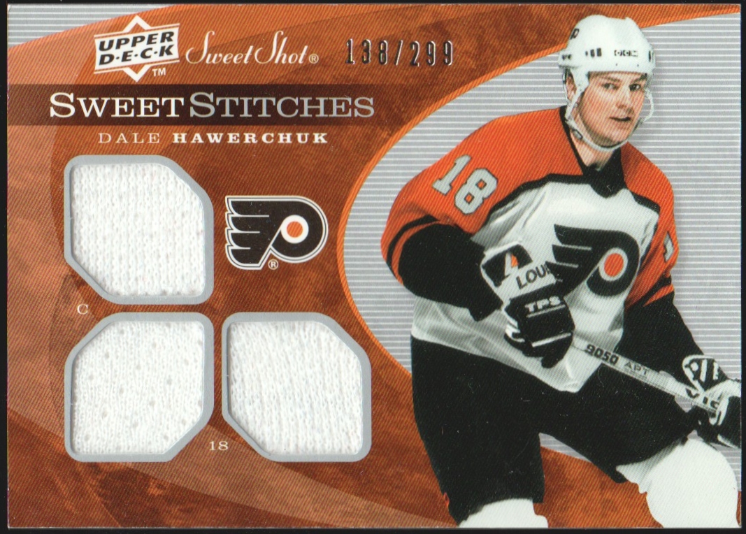 (image for) 2007-08 Sweet Shot Sweet Stitches Triples #SSTDH Dale Hawerchuk