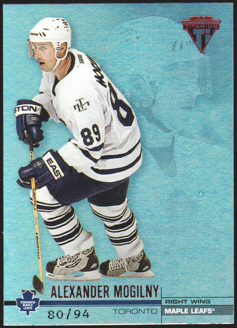2001-02 Titanium Hobby Red #130 Alexander Mogilny 80/94 (image for) 2001-02 Titanium Hobby Red #130 Alexander Mogilny 80/94