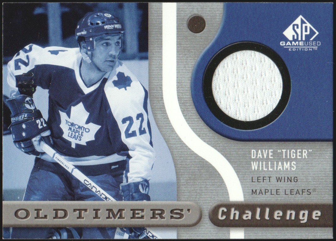 2005-06 SP Game Used Oldtimer's Challenge #OCDW Tiger Williams (image for) 2005-06 SP Game Used Oldtimer's Challenge #OCDW Tiger Williams