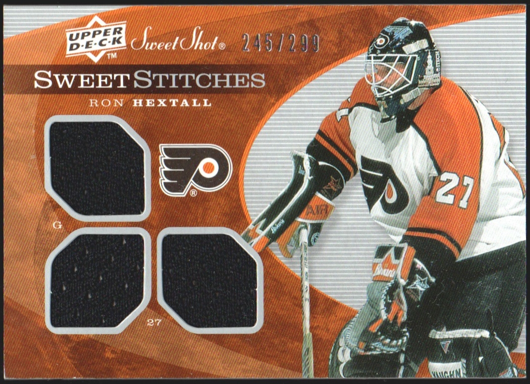 (image for) 2007-08 Sweet Shot Sweet Stitches Triples #SSTRH Ron Hextall