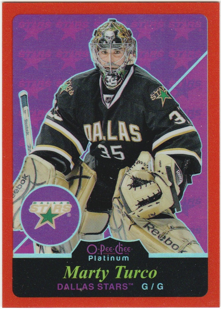 2015-16 OPC Platinum Retro Rainbow Orange #R11 Marty Turco 11/49 (image for) 2015-16 OPC Platinum Retro Rainbow Orange #R11 Marty Turco 11/49