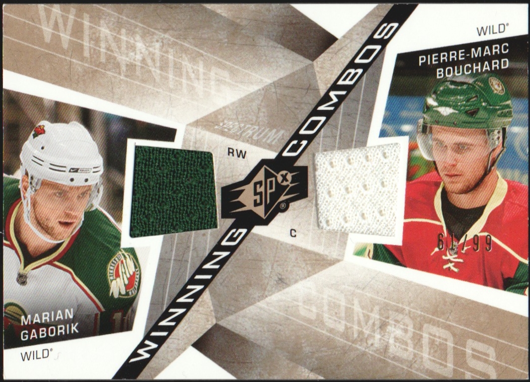 (image for) 2008-09 SPx Winning Combos Spectrum #WCBG Marian Gaborik/Pierre-Marc Bouchard  61/99