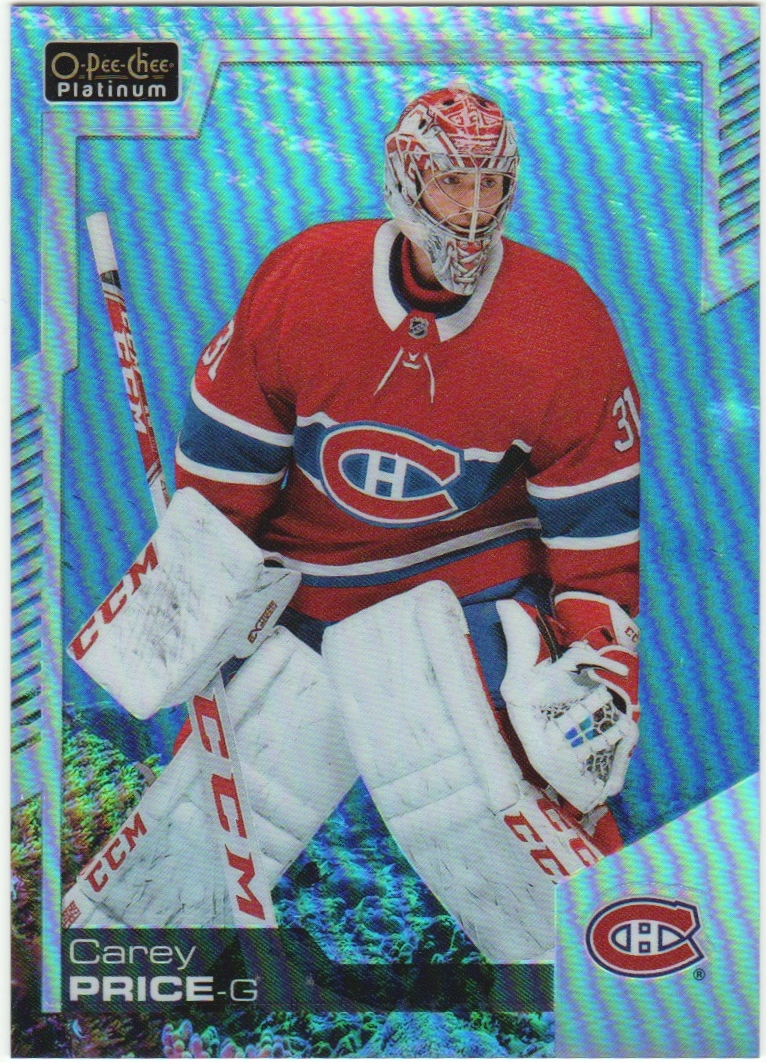 2020-21 O-Pee-Chee Platinum Aquamarine #9 Carey Price 77/499 (image for) 2020-21 O-Pee-Chee Platinum Aquamarine #9 Carey Price 77/499