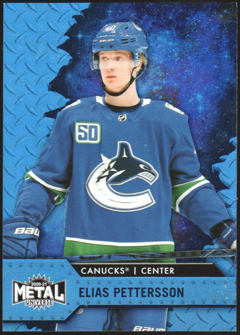 (image for) 2020-21 Metal Universe Blue Spectrum #4 Elias Pettersson