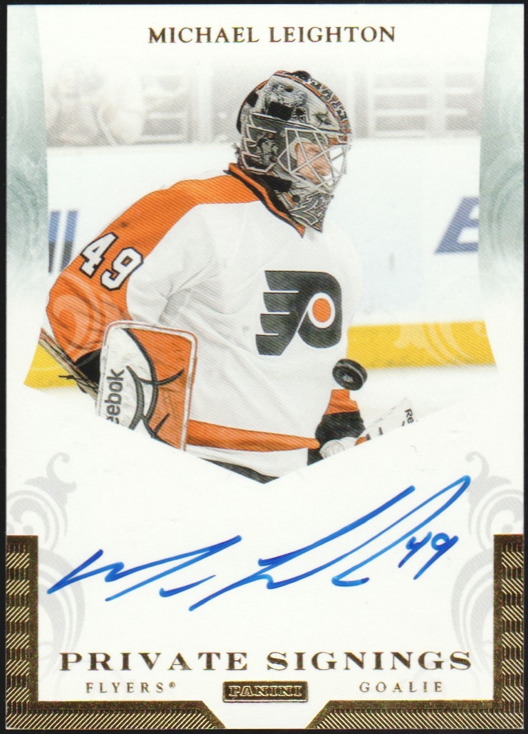 2011-12 Panini Private Signings #MLE Michael Leighton AUTO (image for) 2011-12 Panini Private Signings #MLE Michael Leighton AUTO