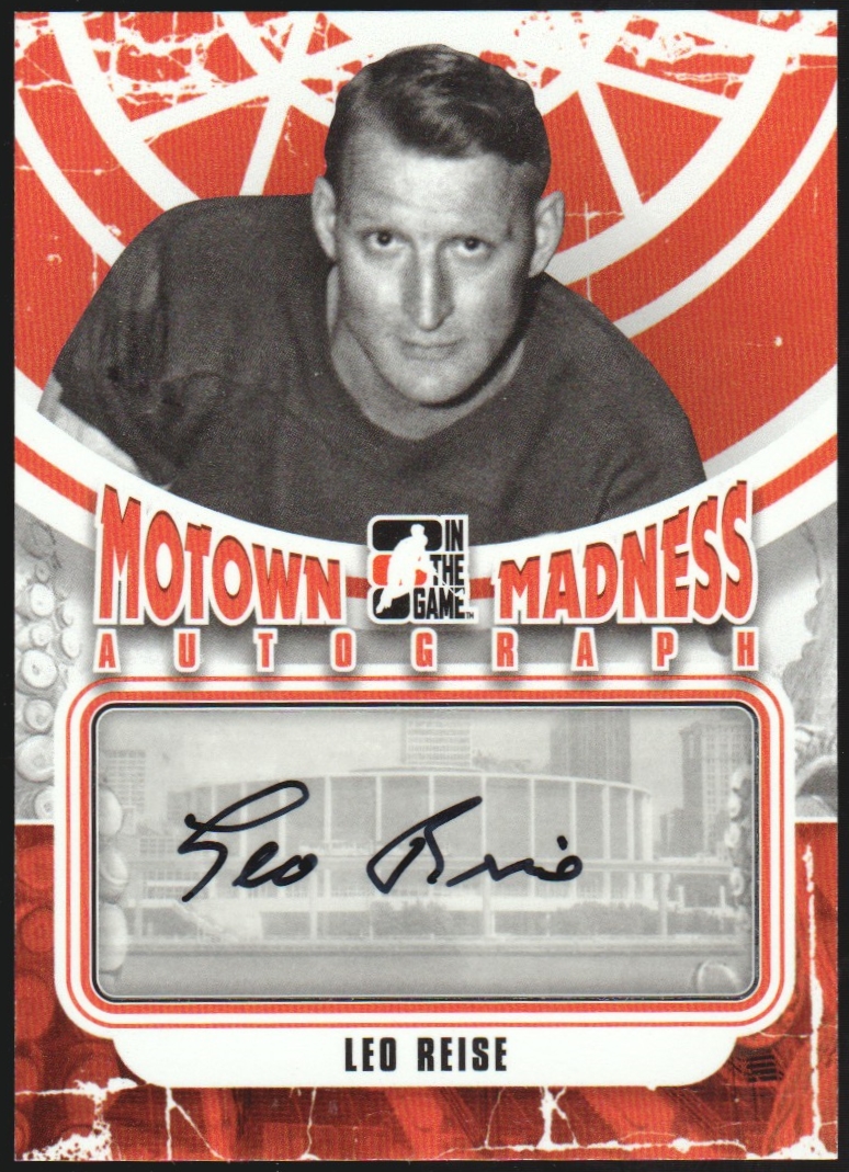 2012-13 ITG Motown Madness Autographs #ALR Leo Reise (image for) 2012-13 ITG Motown Madness Autographs #ALR Leo Reise