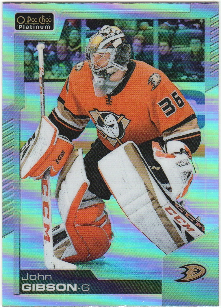 2020-21 O-Pee-Chee Platinum Rainbow #32 John Gibson (image for) 2020-21 O-Pee-Chee Platinum Rainbow #32 John Gibson
