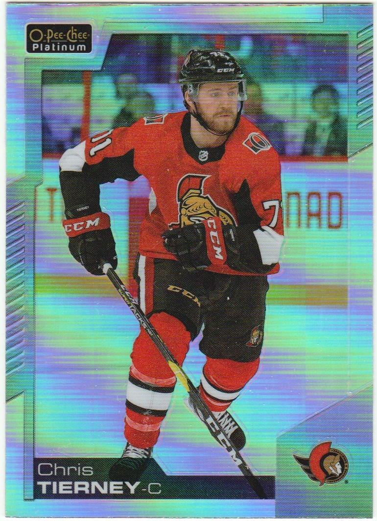 2020-21 O-Pee-Chee Platinum Rainbow #123 Chris Tierney (image for) 2020-21 O-Pee-Chee Platinum Rainbow #123 Chris Tierney