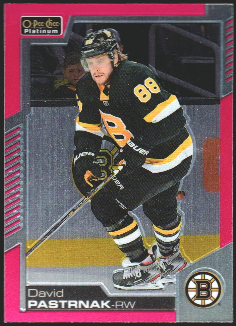 (image for) 2020-21 O-Pee-Chee Platinum Matte Pink #7 David Pastrnak