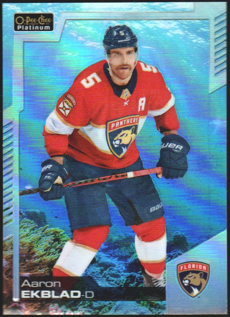 2020-21 O-Pee-Chee Platinum Aquamarine #86 Aaron Ekblad 375/499 (image for) 2020-21 O-Pee-Chee Platinum Aquamarine #86 Aaron Ekblad 375/499