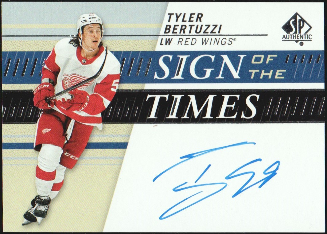 (image for) 2019-20 SP Authentic Sign of the Times #SOTTB Tyler Bertuzzi