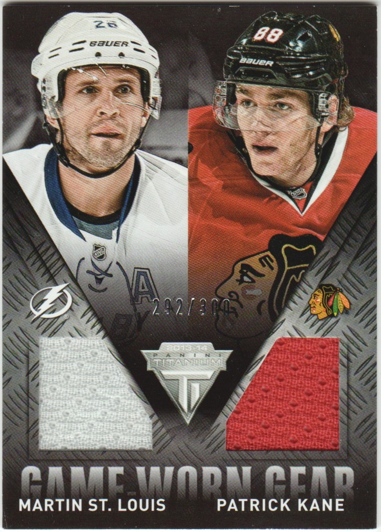 (image for) 2013-14 Panini Titanium Game Worn Gear Dual Memorabilia #GDSK Martin St. Louis/Patrick Kane