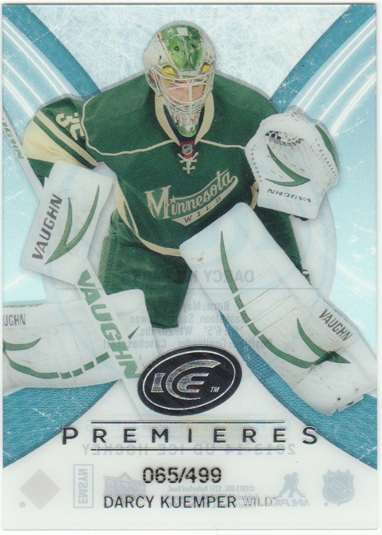 2013-14 Upper Deck Ice #77 Darcy Kuemper 65/499 RC (image for) 2013-14 Upper Deck Ice #77 Darcy Kuemper 65/499 RC