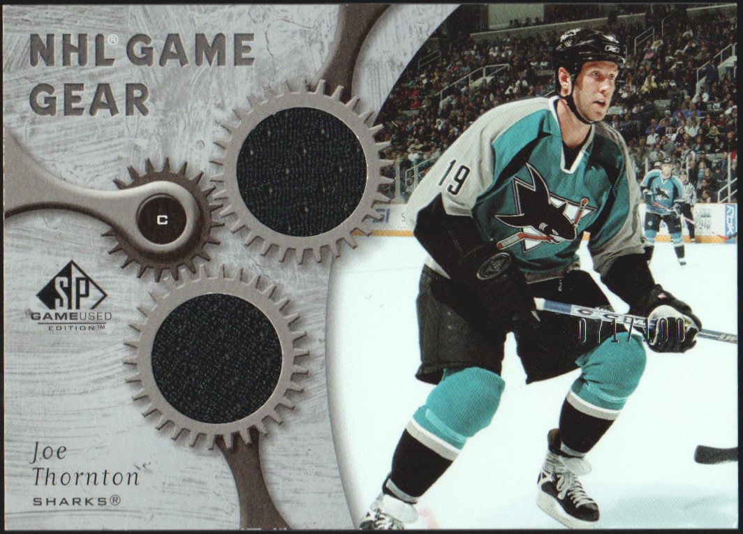 2005-06 SP Game Used Game Gear #GGJO Joe Thornton (image for) 2005-06 SP Game Used Game Gear #GGJO Joe Thornton
