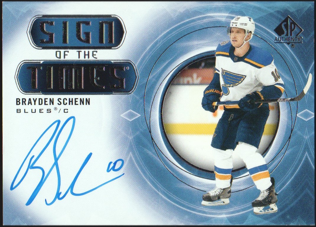 (image for) 2020-21 SP Authentic Sign of the Times #SOTTBS Brayden Schenn