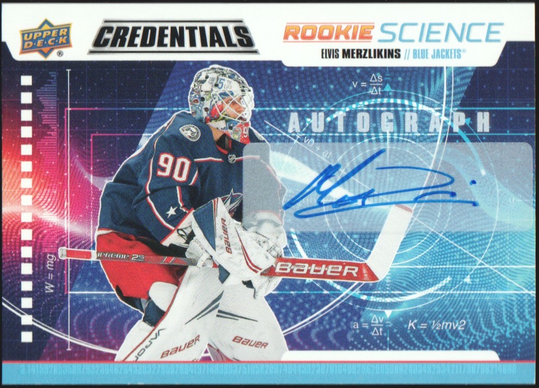 2019-20 UD Credentials Rookie Science Auto #RS18 Elvis Merzlikin (image for) 2019-20 UD Credentials Rookie Science Auto #RS18 Elvis Merzlikin
