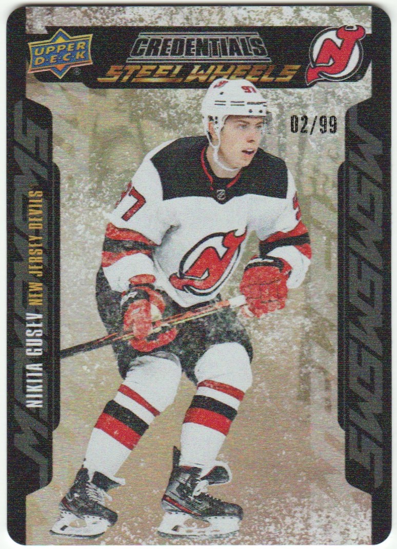 2019-20 UD Credentials Steel Wheels Gold #SW22 Nikita Gusev (image for) 2019-20 UD Credentials Steel Wheels Gold #SW22 Nikita Gusev