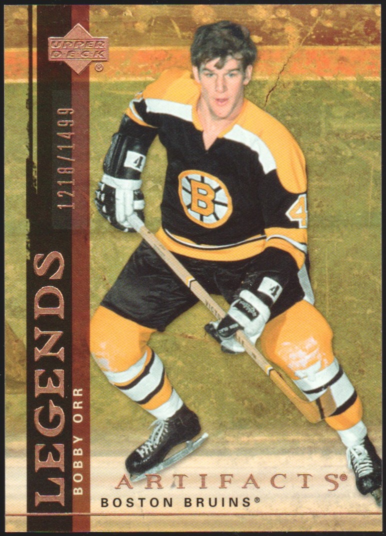 2007-08 Artifacts #104 Bobby Orr Legends 1218/1499 (image for) 2007-08 Artifacts #104 Bobby Orr Legends 1218/1499