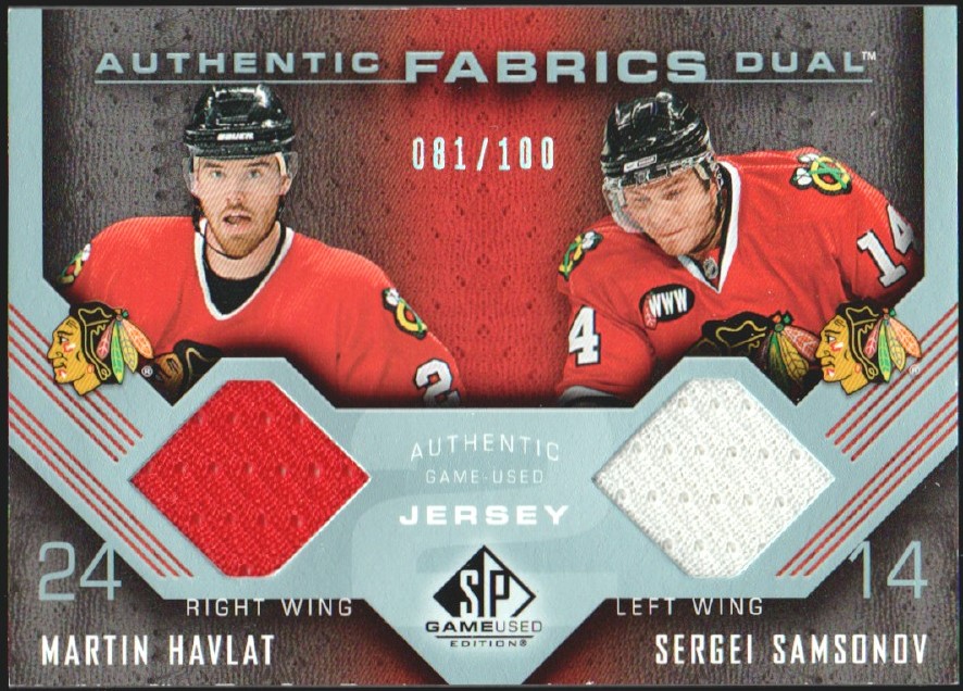 (image for) 2007-08 SP Game Used Authentic Fabrics Dual #AF2SH Martin Havlat