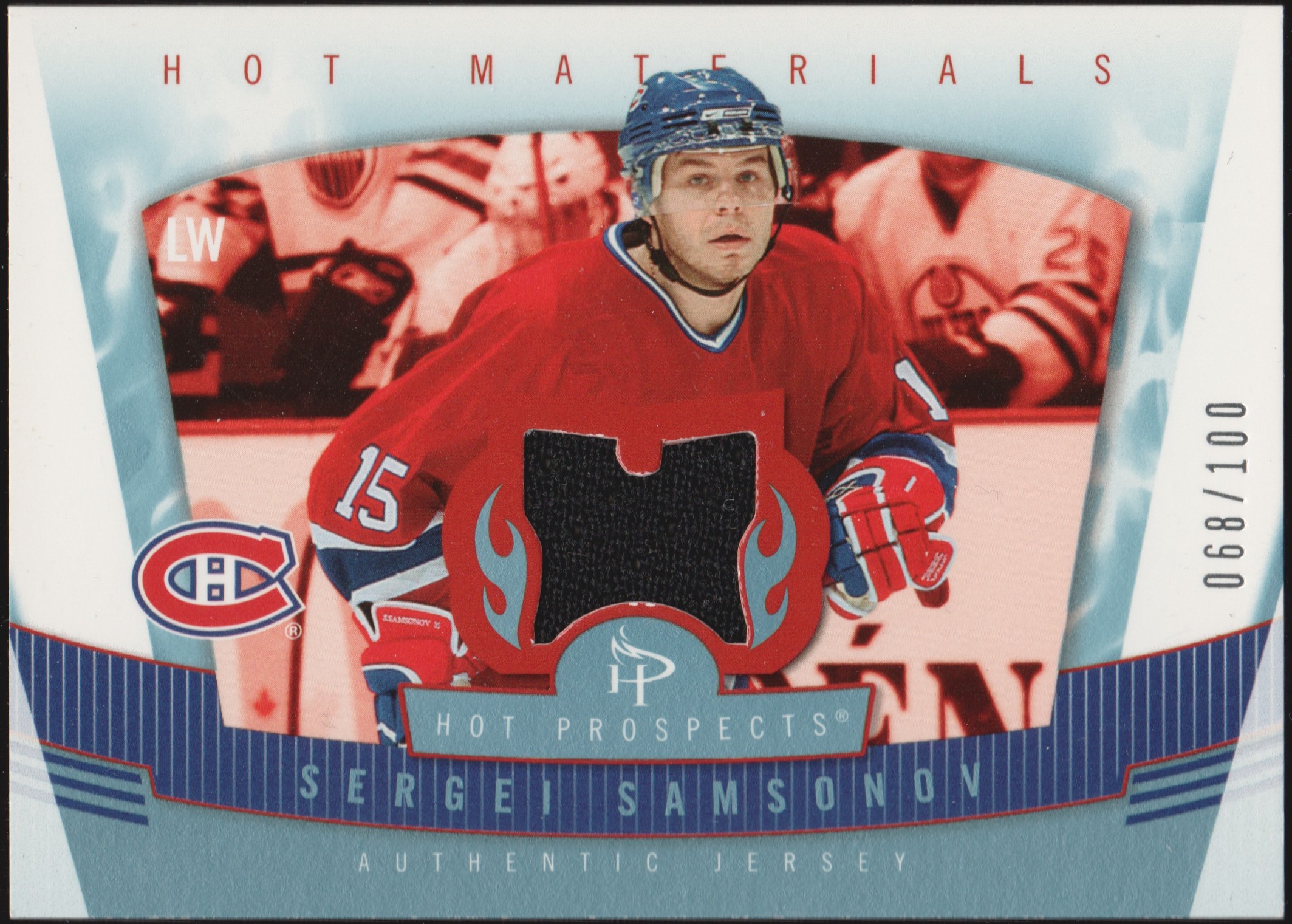 (image for) 2006-07 Hot Prospects Hot Materials Red Hot #HMSS Sergei Samsonov