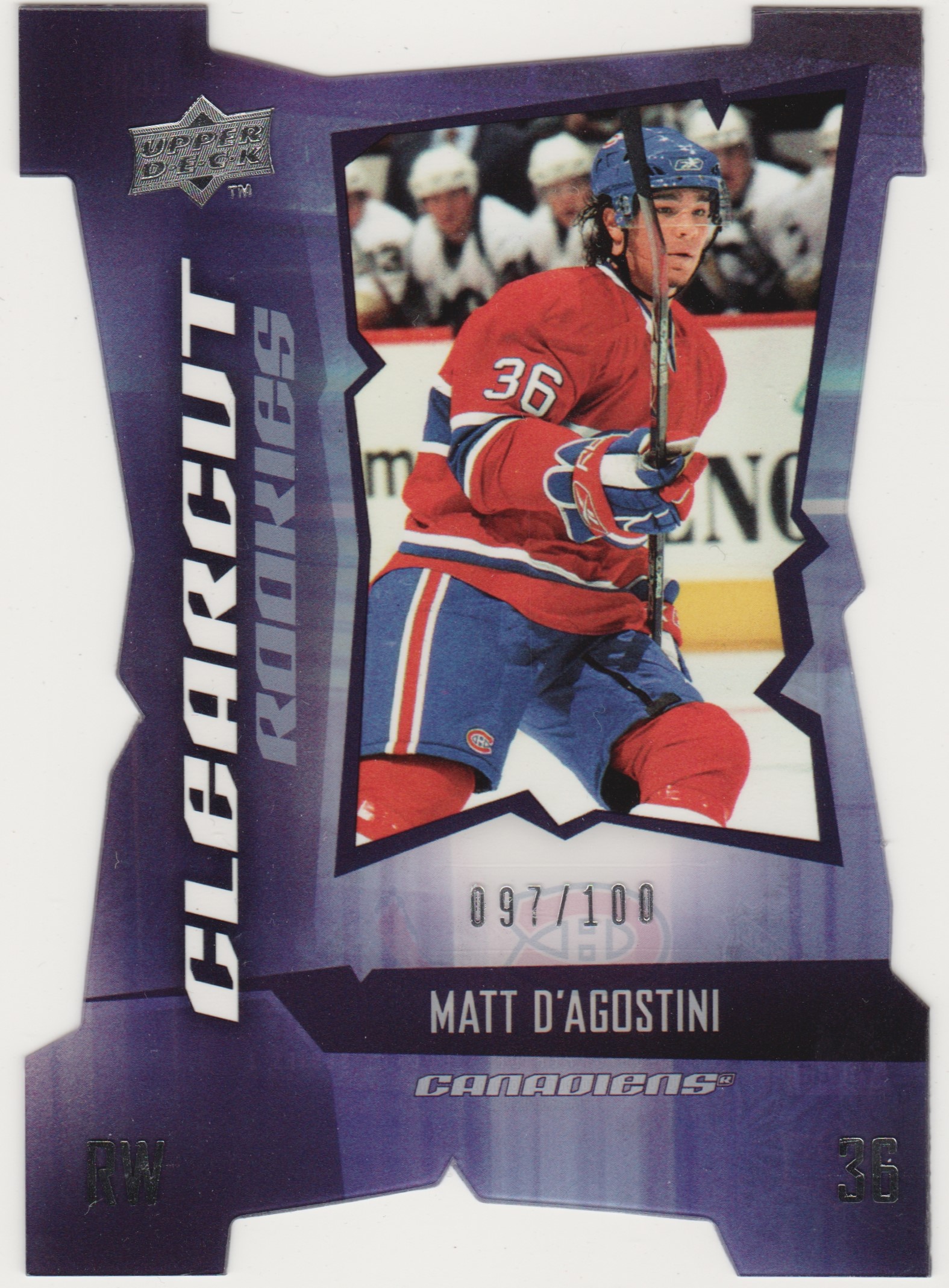(image for) 2008-09 Upper Deck Clear Cut Rookies #CCR13 Matt D'Agostini