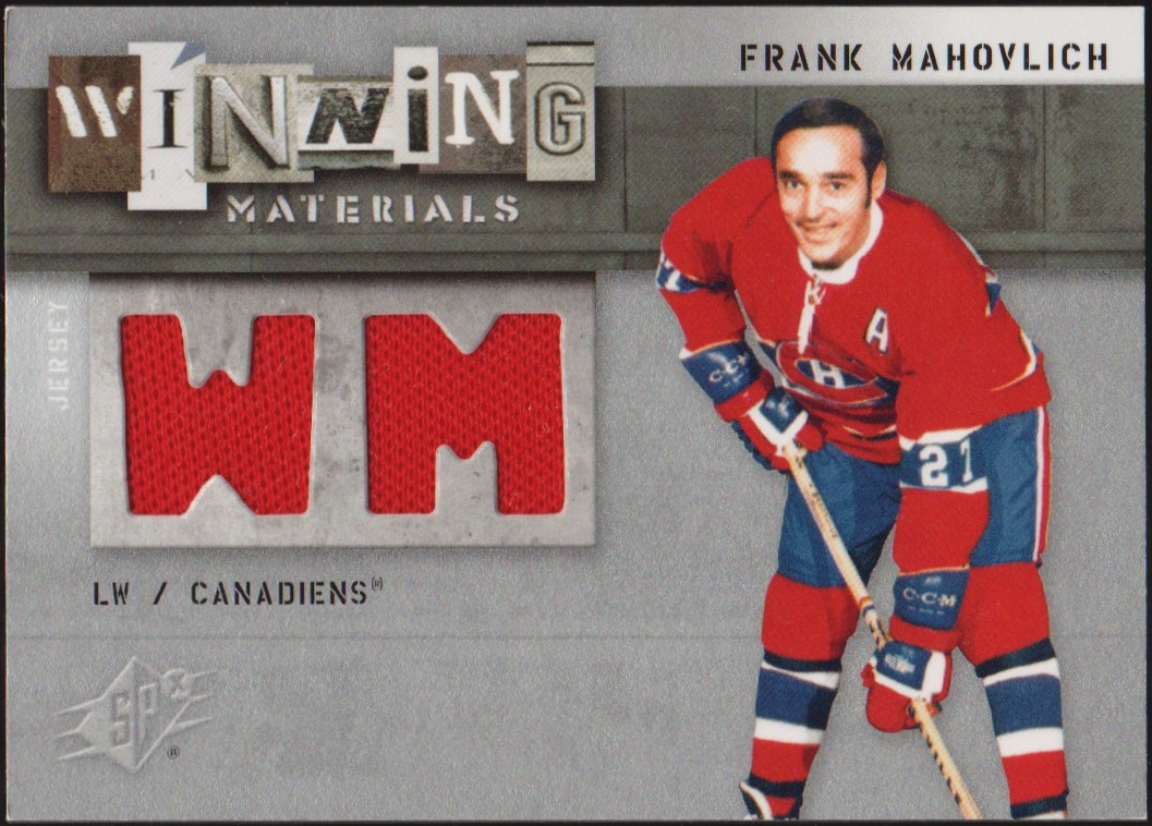 (image for) 2009-10 SPx Winning Materials #WMFM Frank Mahovlich