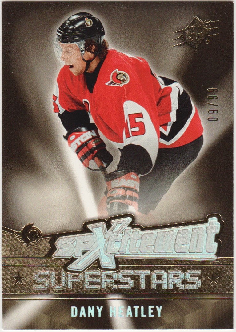 (image for) 2005-06 SPx Xcitement Superstars Gold #XSDH Dany Heatley 09/99