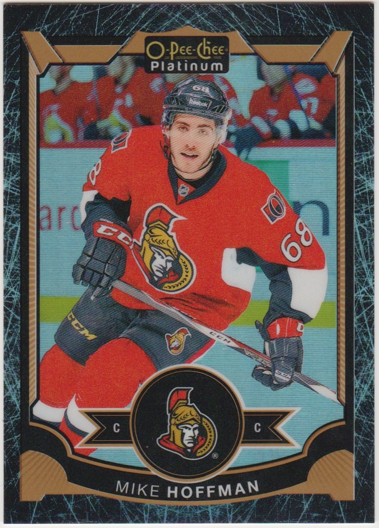 2015-16 O-Pee-Chee Platinum Black Ice #12 Mike Hoffman 1/99 (image for) 2015-16 O-Pee-Chee Platinum Black Ice #12 Mike Hoffman 1/99
