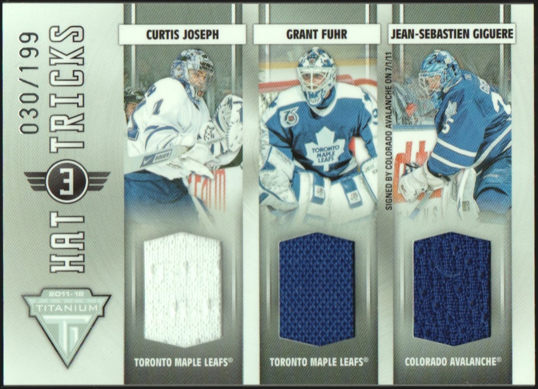 (image for) 2011-12 Titanium Hat Tricks #23 Curtis Joseph/Grant Fuhr/Giguere