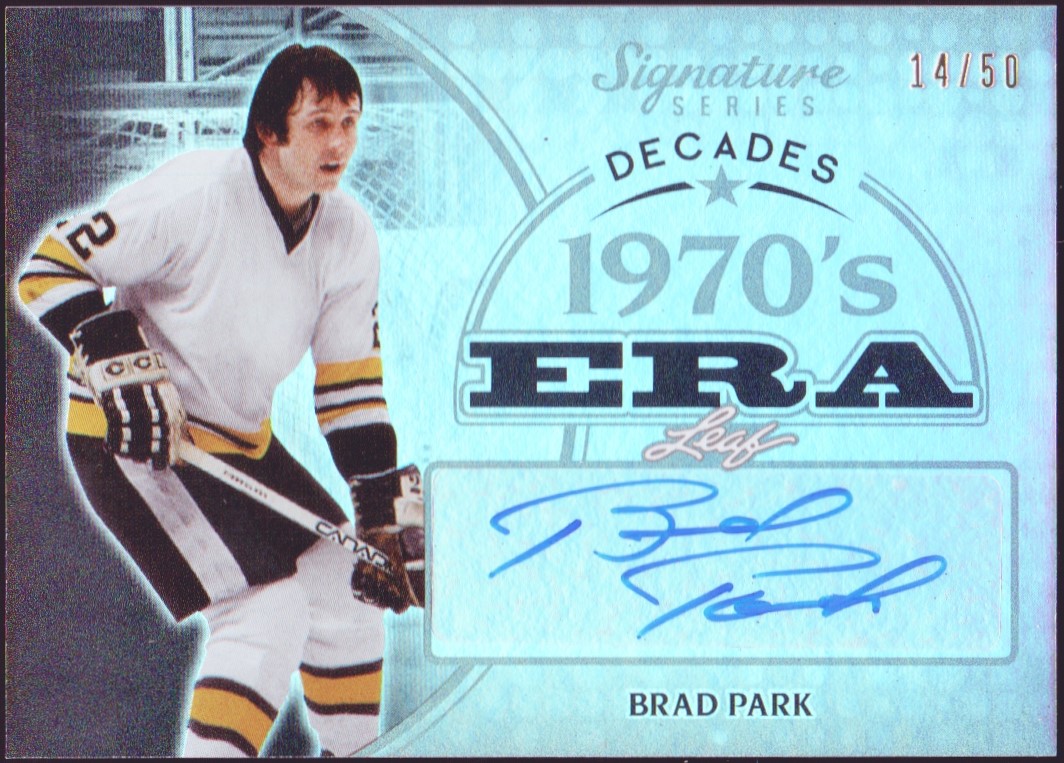 (image for) 2015-16 Leaf Signature Series Decades Auto Gray #SDBP2 Brad Park