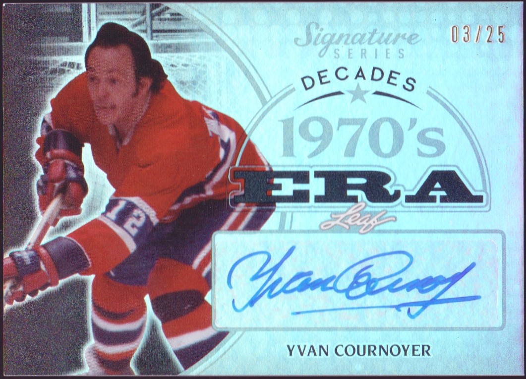 (image for) 2015-16 Leaf Signature Series Decades Auto Gray #SDYC1 Cournoyer