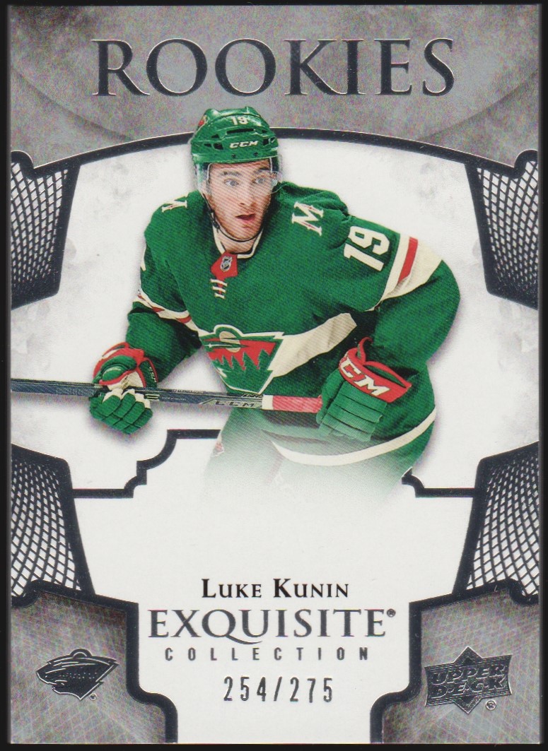 (image for) 2017-18 Exquisite Collection Rookies #R21 Luke Kunin 254/275